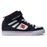 Kids' Pure High Elastic Lace High-Top Shoes - Dc Navy/Ath Red